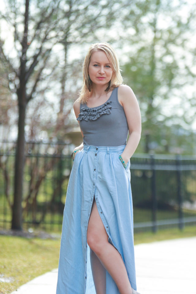 What I'm Wearing This Festival Season: Chambray Maxi Skirt - House of ...